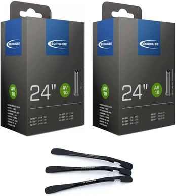 Schwalbe Av10 Dviračio Vidinės Padangos 24" 40/62-507 su 3 Montavimo Mentelėmis