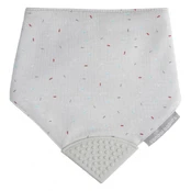 Seilinukas Canpol Bib With Teether 26/902, pilkas, tekstilė/silikonas, 0 mėn. kaina