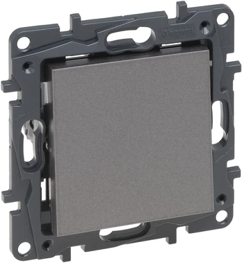 1 klavišo jungiklis Legrand Niloe Step 863401 (pilkas)
