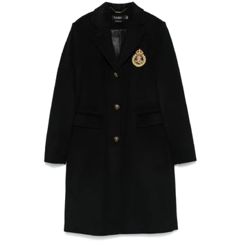 Striukė moterims, Juoda, Crested wool lined coat