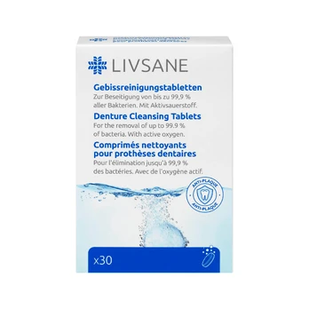 LIVSANE protezų valymo tabletės N30