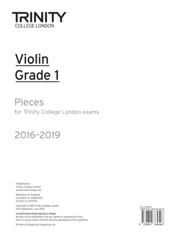 Violin Exam Pieces Grade 1 2016-2019