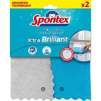 Mikropluošto šluostės SPONTEX X'TRA BRILLANT X2