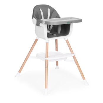 Maitinimo kėdutė EcoToys 2in1, pilka