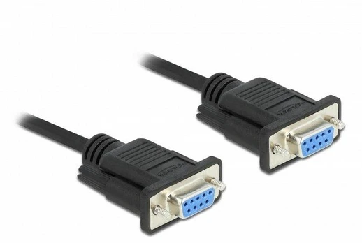 KABELIS TRANSMISYJNY SZEREGOWY 9F/9F RS232 1M NULL MODEM DELOCK