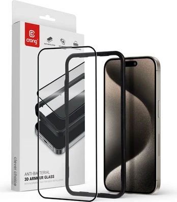 Crong Grūdintas stiklas 9h na cały ekran iphone 15 pro