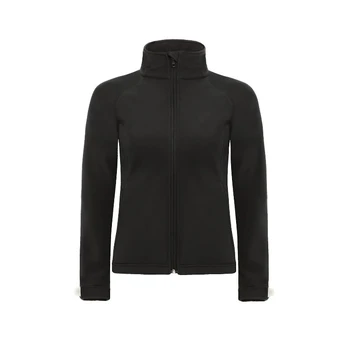 Hooded softshell B&C, women, black L, OTHER