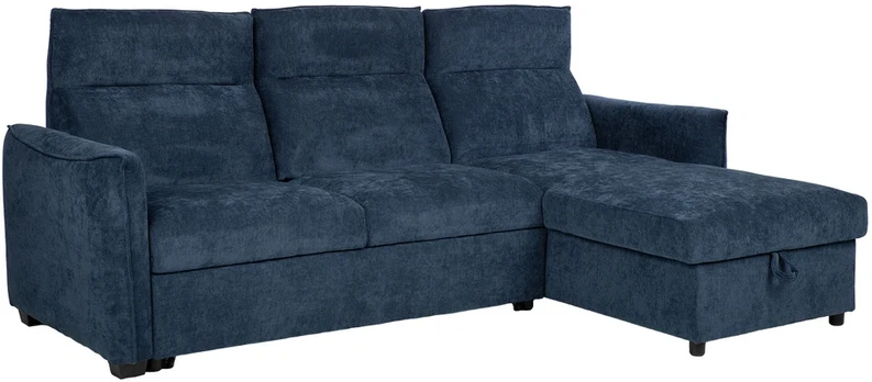 Kampinė miegamoji sofa „SCALA“, mėlyna