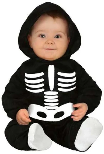 Fiesta Skelet baby kostume