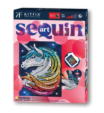 KITFIX DIY „Sequin Art“ raudonasis rinkinys „Vienaragis“