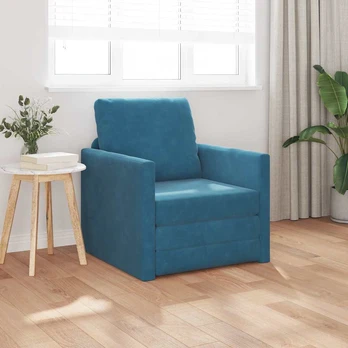 Sofa lova 60cm Mėlyna Aksomas