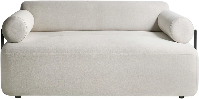 Beliani Dvivietė sofa ELVA, kreminė balta