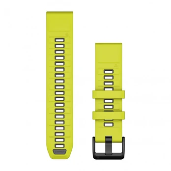 Apyrankė Garmin QuickFit 22 Watch Bands, Amp Yellow/Graphite Silicone