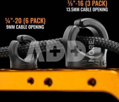Glow in the Dark Big Cable Management Device for 3/8"-16 Threaded Holes (3-Pack)