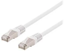 DELTACO S/FTP Cat6 patchkabel, LSZH, 1m, Baltas