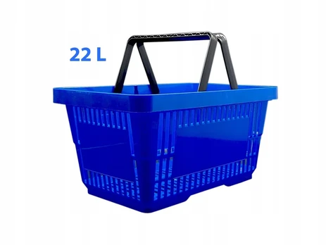 Select 22l mėlynas plastikinis pirkinių krepšelis