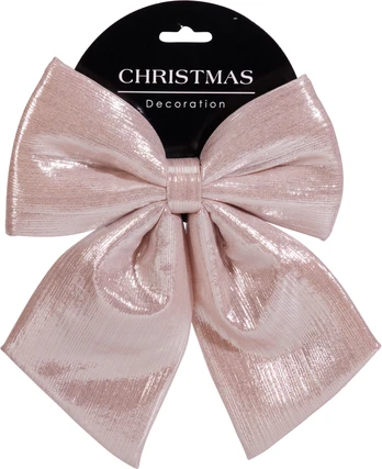Kalėdinė dekoracija - kaspinas BOWTIE, rausvos sp., 28 cm