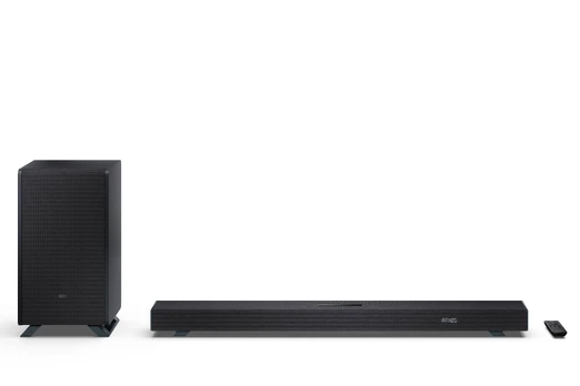 Sharp HT-SBW53121(BK) Q 3.1.2 Dolby Atmos/ DTS:X Soundbar with Wireless Subwoofer, Black | Sharp