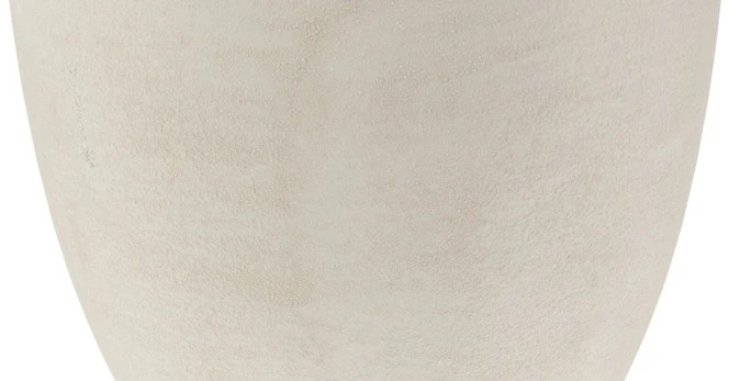 Keraminis lauko vazonas, baltos sp., 16,5 x 16,5 x 16 cm.