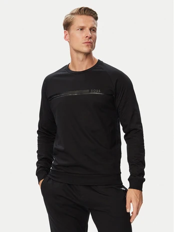 BOSS Džemperis Authentic 50554791 Juoda Regular Fit