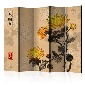 Artgeist Pertvara - Chrysanthemums II [Room Dividers]