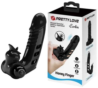 LYBAILE Pretty Love Corbin Finger Vibrator Juodas