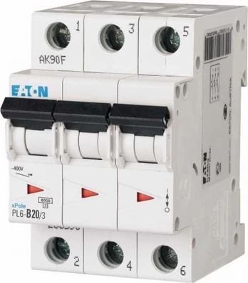 Eaton PL6-D20/3 6KA MCB