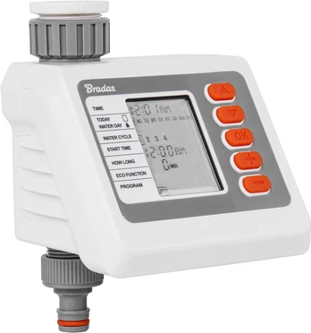 Elektroninis laistymo laikmatis Bradas Baltas LINE, 38 l/min