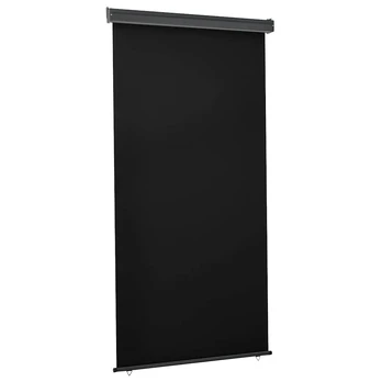 Šoninė balkono markizė, juoda, 125x250cm
