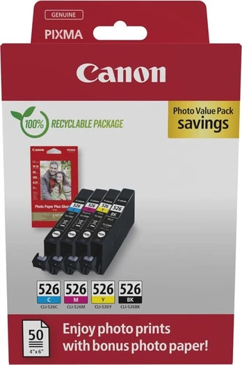 CANON CLI-526 Ink Cartridge C/M/Y/BK | 4540B019