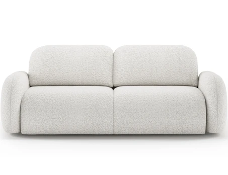 Avuela Sofa Bed with Storage, White Bouclé, Modern, White
