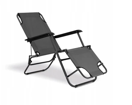 Sulankstomas gultas-kėdė Beach Basic, 158x60 cm, pilka