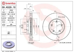 Stabdžių diskas BREMBO 09.A529.10 kaina