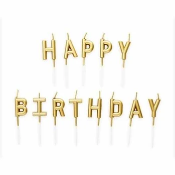 Globos Europe Bv Guld kagelys Happy birthday