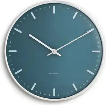 Arne Jacobsen Clocks Arne Jacobsen - City Hall Wall Clock - Ø29 cm - Blue