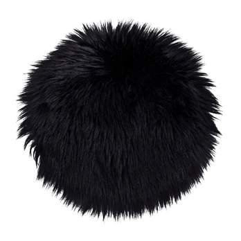 LAMBSKIN SEAT ARTIFICIAL BLACK 35CM