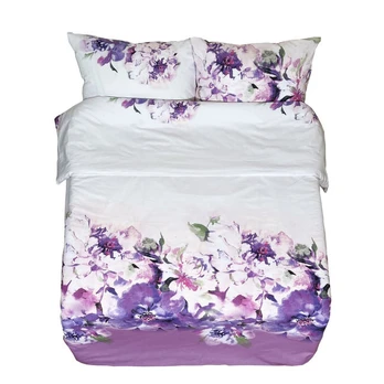 Antklodės užvalkalas Rustilė Violet Bloom 6115, balta sp./violetinė sp., 180 cm x 215 cm