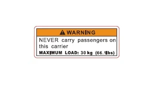 9CQV-190002-3200 FRONT RACK LOADING INSTRUCTION LABEL