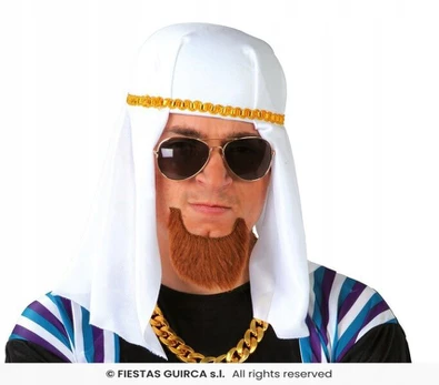 Balta Šeicho skrybėlė - Arabiška skara vakarėliams