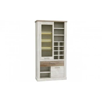 Vitrina Duro DURV821L, baltos/ąžuolo spalvos