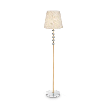 Ideal Lux Floor lamp with 1 light QUEEN, E27, auksinis color