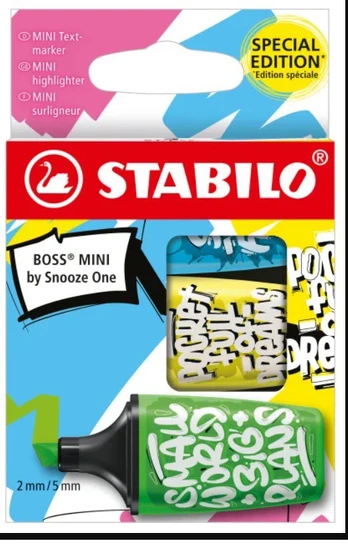 Teksto žymekliai BOSS MINI by Snooze One 3 sp.