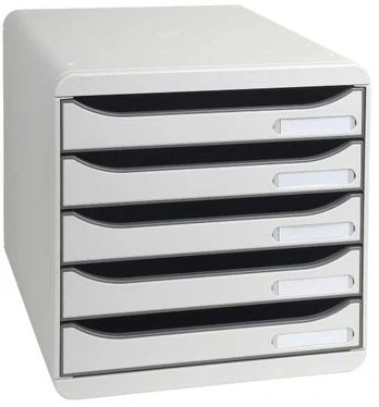 Exacompta 309740D, Polystyrene, Pilkas, 5 drawer(s), Letter, Note, Paper, 347 x 278 x 271 mm, A4