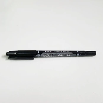 M&G Marker dwustronny juoda Double (12 vnt) M&G