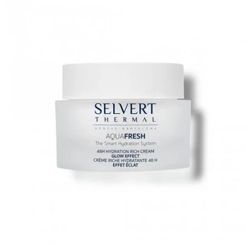 Selvert Thermal 48h Hydration Rich Cream Glow Effect Drėkinamasis kremas, 50ml