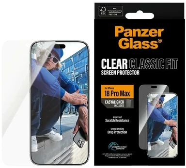 Panzer Glass Tempered glass PanzerGlass Screen Protector Classic fit w. EasyAligner for iPhone 18 Pro Max