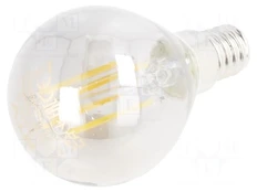 LED lamp | grey | E14 | 230VAC | 4W | 360° | 2700K kaina