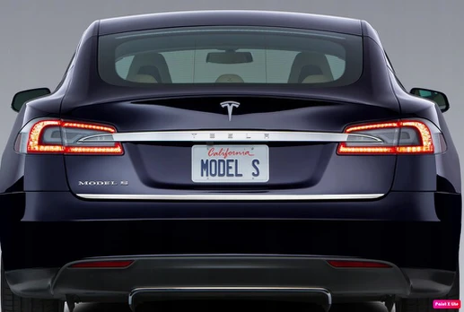 TESLA Modelis S - CHROME LETTERS Chromuotas atvartas