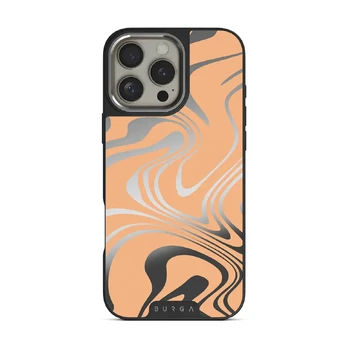 High Vibrations - Color Swirl iPhone 16 Pro Case, Elite Mirror Dark (MagSafe) / Silver