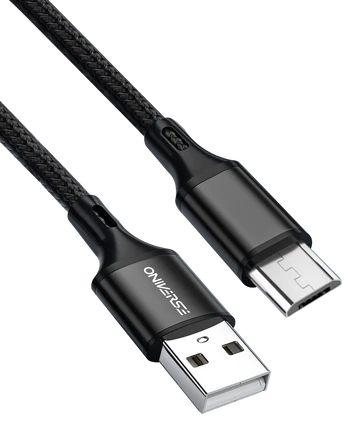 Oniverse Usb-A To Micro-Usb Charge Cable, 3 M - Black